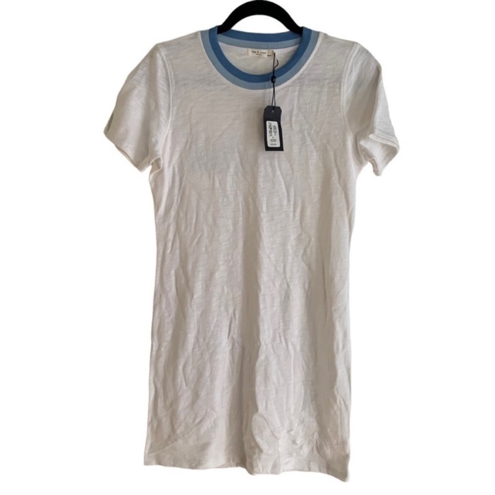 NWT Rag & bone Jolie T-shirt mini dress in bright white - Picture 8 of 14